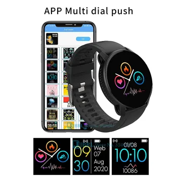 2021 Smart Watch Moterys Vyrai Smartwatch Sveikatos Fitness Tracker Sporto Bluetooth Vandeniui Elektronika Laikrodis Andriod IOS Valandos