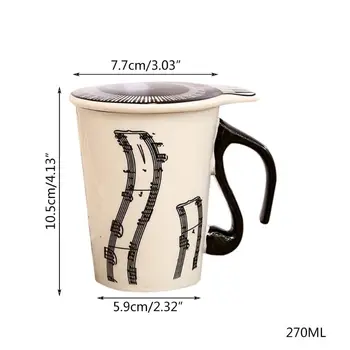 270ML Keramikos Puodelis Su Priemone Padengti nata Pieno Kavos Puodelis E15B