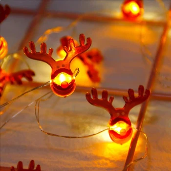 2M 20 LED Santa Claus Snaigės 3D Moliūgų Šviesos Eilutę Kalėdinė Dekoracija Namuose 2020 Kalėdų Ornamentu Kalėdų Dovana Naujųjų Metų