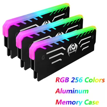2VNT 3 pin RAM RGB Atminties Vest LED 256 Spalvų Šviesos Efektas Aliuminio Radiatorius Šilumos Kriaukle Vėsinimo Liemenė, 