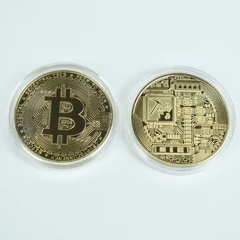 2vnt Bitcoin Monetos su Juodos spalvos Dovanų Dėžutė BitCoin Eth Dssh Dogecoin Litecoin Fizinio Cryptocurrency Kolekcijos Moneta