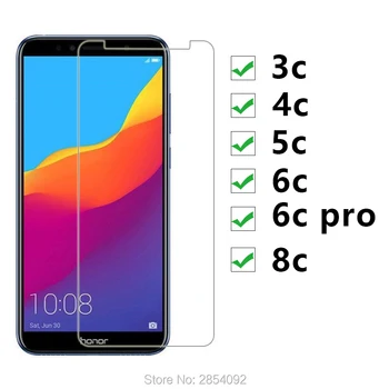 2vnt Grūdintas Stiklas Huawei Honor 3c, 4c, 5c 6c Pro 8c Apsaugos Glas Ekrano Raštas Dėl 6cpro 3 4 5 6 8 C C6 C5 Guard Užsklanda