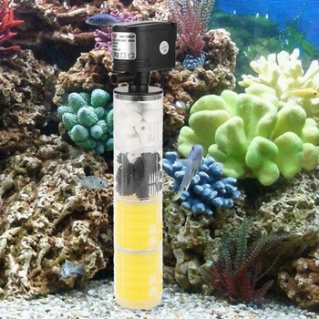 3 1. Ultral Slient Mini Žuvų Bakas Tvenkinys Vidinis Filtras Oro Siurblys Akvariumas Pastatytas Deguonies Padidinti Povandeninis Siurblio Priedai