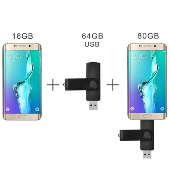 3 IN 1 Didelio Greičio Mikro Pendrives 64GB USB OTG 2.0 LOGOTIPĄ Flash Drive 8GB 16GB 32GB 64GB Metalo Memory Stick