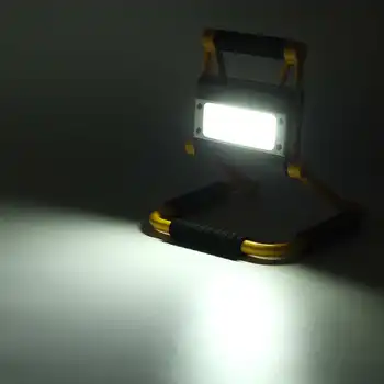 300W Refletor LED Lauko Apšvietimas Potvynių Šviesos Lemputė, Prožektorius COB Led Prožektorius Sodo Žibintas su Baterija ir USB Laidas