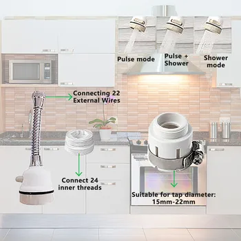 360 laipsnių maišytuvas, plėstuvas, reguliuojamas vandens slėgis maišytuvas, daugiafunkcinis virtuvės ir vonios maišytuvas priedai 2021