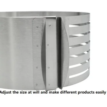 3D Nerūdijančio Plieno Tortas Pelėsių Reguliuojamas Tortas Pelėsiais Supjaustykite Žiedo Torto Žiedą Desertų Dekoravimo Įrankių Minkštas Cutter Kepimo Įrankiai