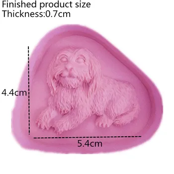 3D šuo formos silikono formos polimero molis Šokolado Pelėsių minkštas pyragas apdaila įrankis