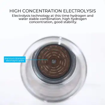 420ML Hydrogens Vandens Generatorius Šarminis Maker USB Įkrovimo Nešiojamų Gryno Vandenilio Vandens Butelis Filtras Elektrolizės