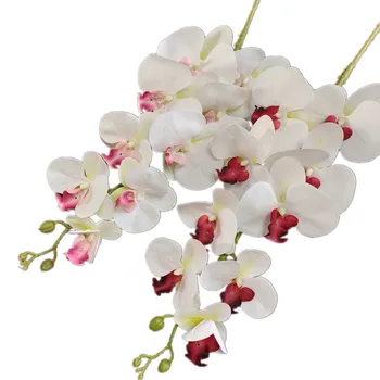 5vnt Latekso Drugelių Orchidėja Ilgas Stiebas 3D Spausdinimo Dirbtiniais 9 Vadovai Nekilnojamojo Touch Phalaenopsis Orchidėjos 33 Spalvų Dirbtinių Gėlių