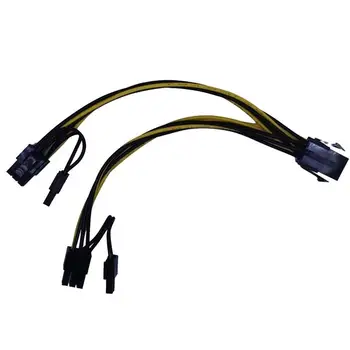 5vnt) PCI-E 6-pin, Dual 6+2-pin (6-pin/8-pin) Maitinimo Splitter Cable Grafikos plokštė PCIE 6Pin PCI Express Dual 8Pin Maitinimo Kabelis