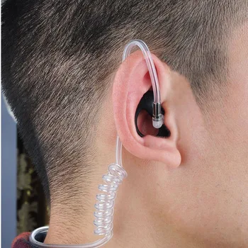 600pcs Silikono ausies lankelį Earmolds ausies pelėsių akustinių oro vamzdelis, ausinės,du būdu radijo laisvų rankų įranga,walkie talkie, ausinių Juoda
