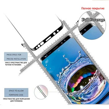 9000D Visą Lenktas Grūdintas Stiklas Samsung Galaxy S8 S9 Plus Pastaba 9 8 Screen Protector For Samsung S6 S7 Krašto Apsauginės Plėvelės