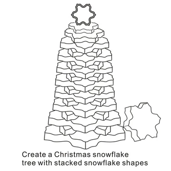 9Pcs/set Snaigės Formos Cookie Cutters Nerūdijančio Plieno Sniego Formos Sausainių Pelėsių 