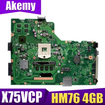 Akemy Nešiojamojo kompiuterio motininė Plokštė, skirta ASUS X75VB X75VD X75VC X75VCP X75VD1 X75V Mainboard HM76 4G RAM GT720M Paramos i3 i5 i7 cpu