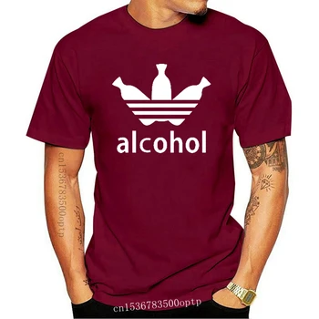 ALKOHOLIS T-Shirt Mens Juokinga Geriamojo Top Beer Pub Tee Alkoholio Kokybę T Marškinėliai Vyrams Spausdinimo Trumpas Rankovės O Kaklo Marškinėlius