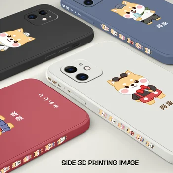 Animacinių filmų Šuo, Telefono dėklas Skirtas iPhone 12 Pro Max 11 X XS XR XSMAX SE2020 8 8Plus 7 7Plus 6 6S Plius Skystu Silikonu Padengti