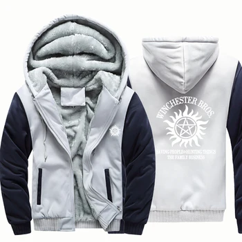 Antgamtinių Winchester Bros. storio hoodies vyrų žiemos paltai striukės negabaritinių vyrų hoodie derliaus Punk hoodyHarajuku vyrų drabužiai.