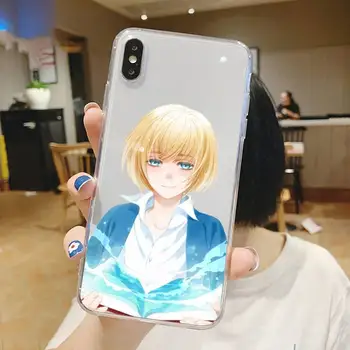 Armin Arlert anime Ataka Titan Telefono dėklas Permatomas iPhone 6 7 8 11 12-os mini pro X XS XR MAX Plus