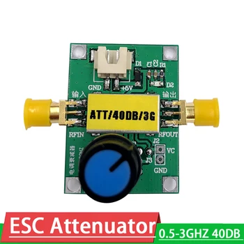 AT-108 RF ESC attenuator 0,5 M-3GHZ 40DB dinaminis diapazonas 0-5V kontrolės Kumpis Radijo Stiprintuvo signalo amp ALC