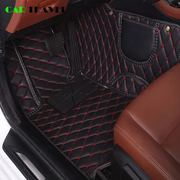 Automobilio Grindų Kilimėliai Skoda Octavia MK3 5E 2013 2016 2017 2018 užsakymą Kilimai automobilių 3d odos tekstūra
