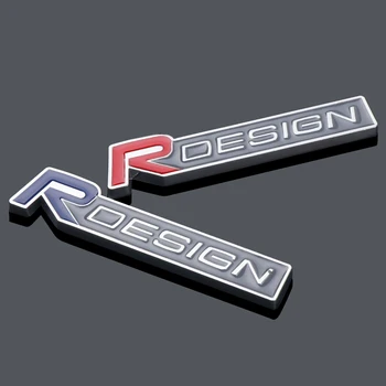 Automobilių 3D metalo RDESIGN logotipo Lipdukas Priekinės Grotelės Ženklelis Emblema 