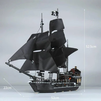 Black Pearl Laivo Suderinama su Piratai Laivų Caribbeanes Modelio Blokai Su Minifigures Žaislai Vaikams, Dovanos Berniukams