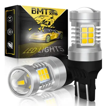 BMTxms 2x Canbus LED Šviesos Lada Kalina Granta Vesta T20 W21/5W 7443 7440 DRL Dienos Žibintus Error Free Auto Lempos