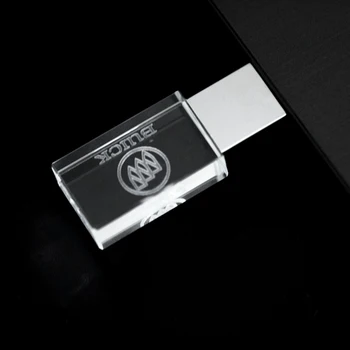 Buick automobilių šiuolaikinės krištolo, metalo, USB flash drive, pen drive 8GB 16GB pendrive 32GB 64GB 128GB Išorės Saugojimo memory stick u disko