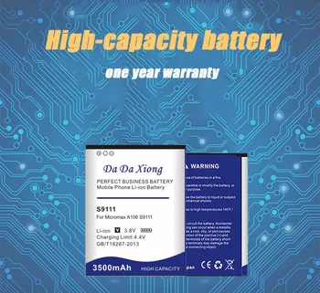 Da Da Xiong 3500mAh Micromax S9111 Baterija Micromax A106 A92 A114 A115 A116 A117 A210 S9111 Q340 Q338 s9101 baterija