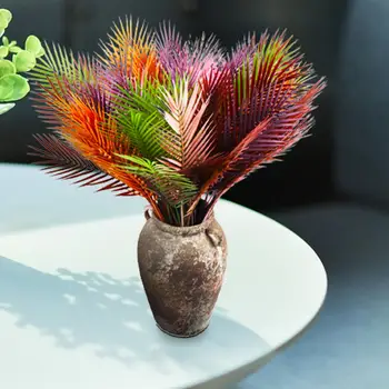 Dirbtiniai augalai plastiko atogrąžų palmių lapai namų, sodo puošmena priedai Fotografijos Dekoratyvinis