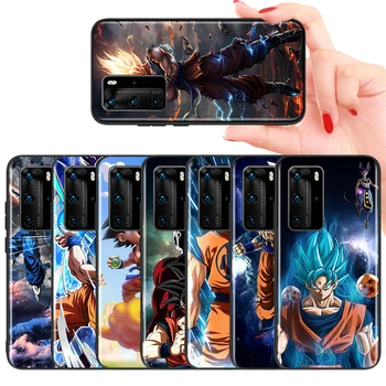 Dragon Ball Sūnus Gokas Silikoninis Dangtelis, Huawei P40 30 P20 Pro P9 P10 Lite E Plius 2019 Juoda Telefono Dėklas Fundas Coque