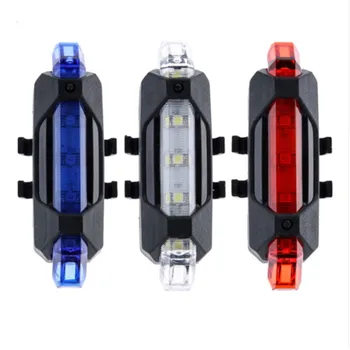 Dviračio Šviesos Vandeniui Galiniai Šviesos diodų (LED) USB Įkrovimo Kalnų Dviratį Dviračiu Šviesos Taillamp Saugos Įspėjamoji Lemputė luz trasera