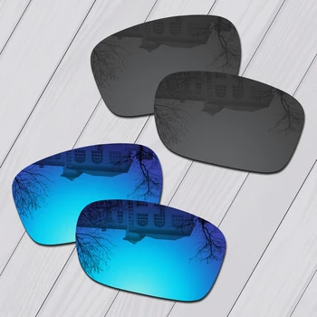 E. O. S 2 Poros Black & Ice Blue Poliarizuota Pakeitimas Objektyvai už Oakley Mainlink Akiniai nuo saulės