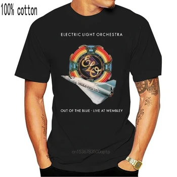 Electric Light Orchestra Iš Mėlynos Custom Black T-Shirt Dizainas Marškinėliai Naujas Trumpas Rankovės Vyrų Fitneso Drabužius T Shirts