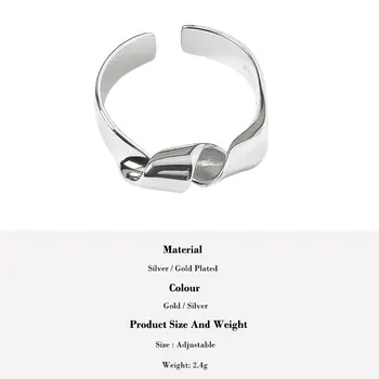 Estetinės Atidaryti Žiedas Moterims Ins Minimalistinio Sklandžiai Twist Juostelės Korėjos Stiliaus Papuošalų Mados Derliaus Vestuvinis Žiedas Dovana Femme