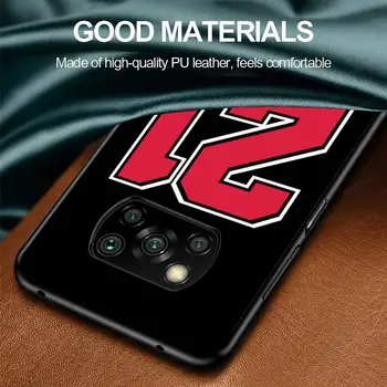 Futbolo Skaičius 10 Xiaomi Redmi K30 K30S Mi 10T Lite Pro Poco X3 NFC X2 M3 M2 F2 Pro C3 F1 Soft Black Telefono dėklas