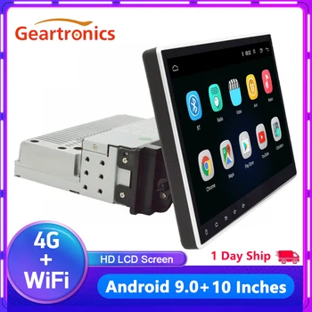 Geartronics 1Din 4G/WIFI Android Automobilio Multimedijos Grotuvas 2G+32G 10Inch Pasukti HD Touch Ekranas, GPS Stebėti Stereo Vaizdo Imtuvas