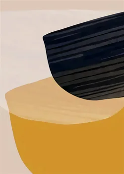 Geometrijos Juodojo Aukso Šviesą Prabanga Netaisyklingos Spalvos Blokas, Dvipusis Gyvenamasis Kambarys Miegamasis Dekoratyvinės Tapybos Drobės Be Rėmo