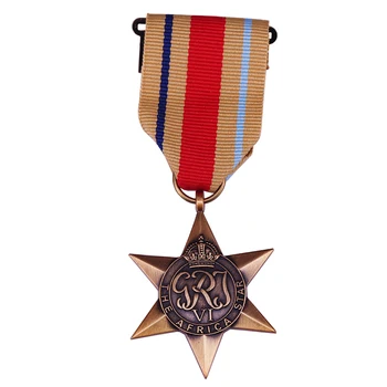 George VI Afrikos Žvaigždė Bronzos Medalis & Juostelės antrojo pasaulinio KARO Britų Sandraugos Didelės Karinės Sudarymo Kolekcija