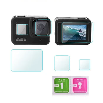 Grūdintas Stiklas Ekrano apsaugos GoPro Hero 8 HD Objektyvas Kino Užpakalinės Membrana su Priemone Gopro8 Fotoaparato Priedai