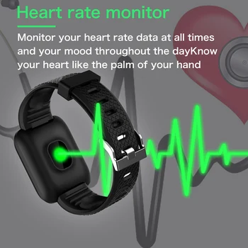 Išmaniųjų Laikrodžių Apyrankės Fitness Tracker Kraujo Spaudimą, Širdies ritmą Android Pedometer Sporto Smart WatchBand 