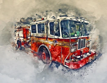JMINE Div 5D gaisrinė mašina red fire truck Pilna Deimantų Tapybos kryželiu rinkiniai meno Aukštos Kokybės Vaizdingas 3D dažų deimantai