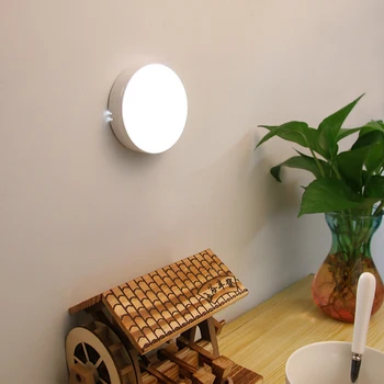 Judesio Jutiklis LED Šviesos Belaidės Mini Kids Naktį Šviesos 5V 0,6 W Akumuliatoriaus Pagal Kabineto Laiptai, LED Lempos Kambaryje Patalpų Apšvietimas