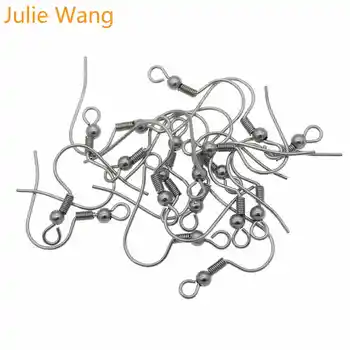 Julie Wang 100VNT Ausies Vielos Kabliukai Nerūdijančio Plieno Auskarai su Sagtimis 