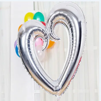 Kablys širdies aliuminio plėvelę, balionas vestuvių išdėstymas vestuvių kambarys vestuves apdailos meilės balionai gali būti didmeninės