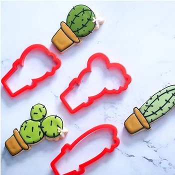 Kaktusas Cookie Cutter Pagamintas 3D Atspausdintas Minkštas Keksas Confeitaria Formų Slapukas Įrankiai Tortas Dekoravimo Įrankių Rinkinys Cookie Cutter