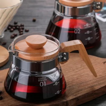 Karščiui Atsparūs Borosilikatinio Stiklo Kavos Dripper Puodą Kavos Ąsotis, Kavinė Maker 