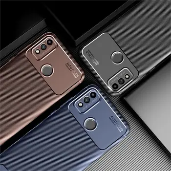 KEYSION Telefoną Atveju Huawei Honor 9X Lite Anglies Pluošto Tekstūra atsparus smūgiams Silikoninis Telefono galinį Dangtelį Už Garbę 9X Lite