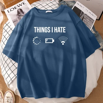 Ko Aš Nekenčiu Pakrovimo Baterija Išsikrauna Spausdinti Vyrų Marškinėliai Cool Tinka Tshirts Kūrybiškumą Aukštos Kokybės T Shirts 